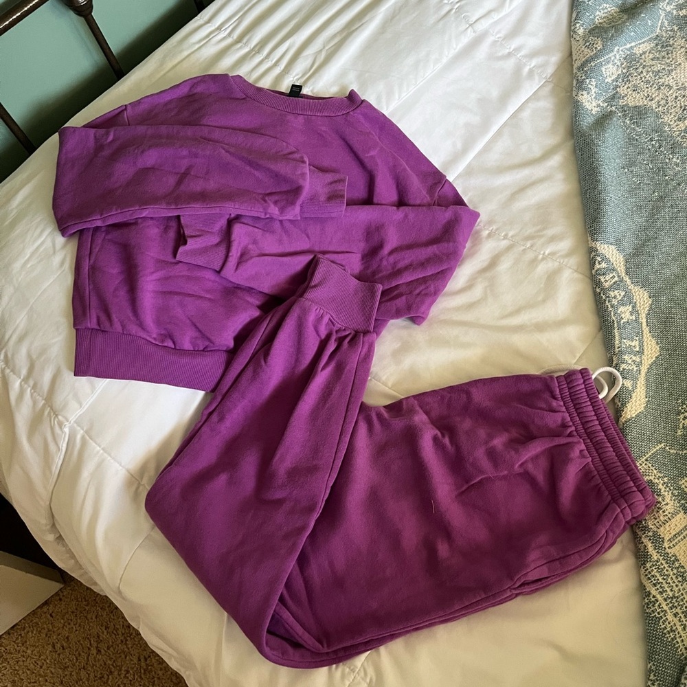 Purple Matching Sweatsuit